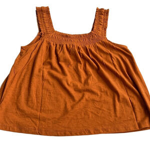 by Anthropologie NWOT Lillian  Ruched Cotton Tank Top in Honey